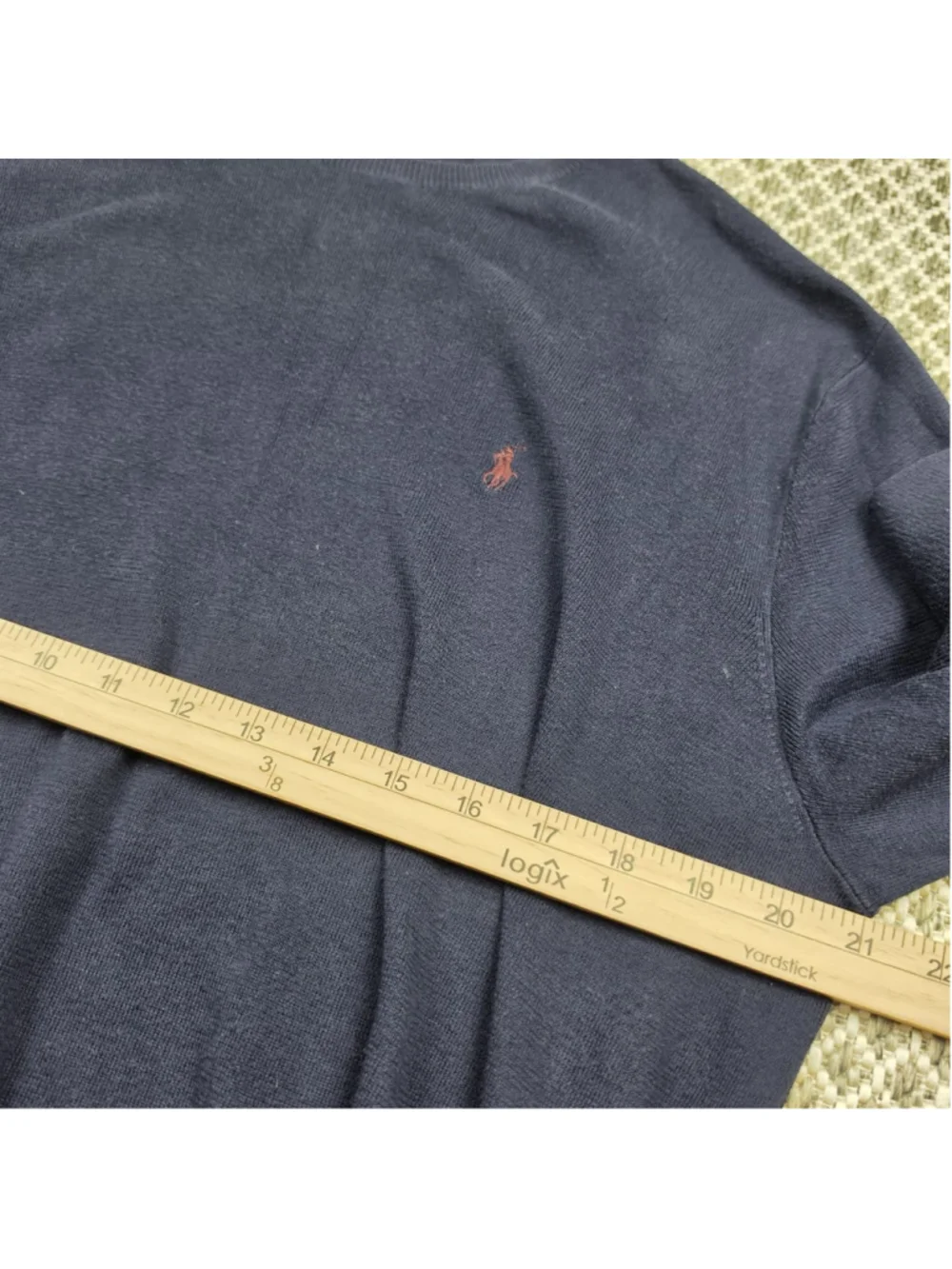 Polo Ralph Lauren Pima Cotton Sweater Navy Blue Crewneck Pony Logo XL